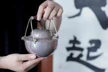 Load image into Gallery viewer, "Turtle and Crane Yannian" sterling silver kettle