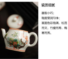 Load image into Gallery viewer, Sui Han San You Teapot 岁寒三友粉彩茶壶110ml