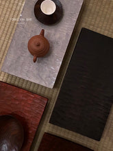 Load image into Gallery viewer, Large lacquered simple black walnut tea tray