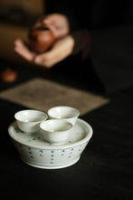 Load image into Gallery viewer, Recommended by Tongxinse Teahouse，Gongfu Tea Boat: Su Shi’s Poems in Blue and White，Blue-and-White Poetic Tea Boat
