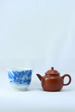 Load image into Gallery viewer, Tongxinshe Teahouse Collection: The Smallest Handmade Zhu Ni Teapot Online with Matching Landscape Cup
