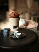 Load image into Gallery viewer, Hand-painted Blue and White Poetry and Text Ruo Shen Cup/手绘青花诗文若深杯.
