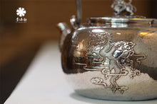 Load image into Gallery viewer, &quot;Dragon Totem Pure Silver Kettle&quot; handmade by Li Xiaobai, inheritor of intangible cultural heritage

