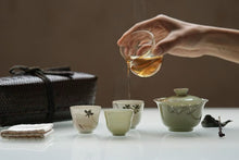 Load image into Gallery viewer, Tongxin She presents the "Wandering Amid Spring Blossoms" portable tea gift set.
