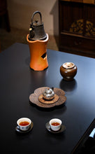 Load image into Gallery viewer, Tongxin She Teahouse · Handmade Small Silver Teapot: A Dual-Model Tasting of Vintage and Vertical Pattern, Double Elegance in 80cc
