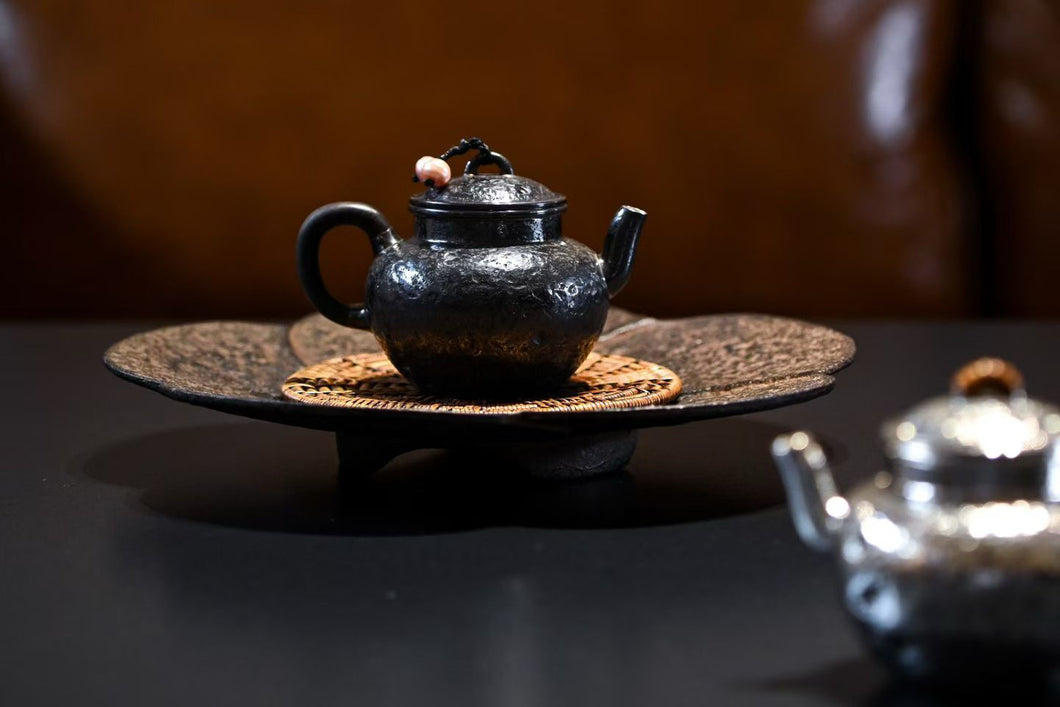 Tongxin She Teahouse · Handmade Small Silver Teapot: A Dual-Model Tasting of Vintage and Vertical Pattern, Double Elegance in 80cc