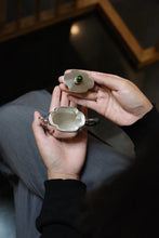 Load image into Gallery viewer, Begonia bamboo tea silver pot
