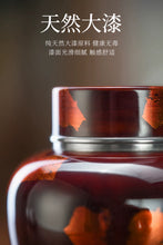 Load image into Gallery viewer, Tongxinshe Teahouse Recommendation | Jinmian Lacquer &amp; Gold Tin Tea Caddy: Preserve Tea in Artistry, Where Lacquer Meets Fragrance
