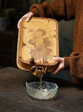 Load image into Gallery viewer, Bamboo Heralds Peace • Square Tea Tray&quot;
