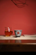 Load image into Gallery viewer, Elegance in Porcelain | Jingdezhen Underglaze Red Lotus Scroll Bell Cup, An Invitation to Oriental Tea Ceremony
