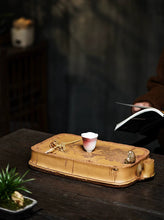 Load image into Gallery viewer, Bamboo Heralds Peace • Square Tea Tray&quot;
