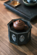 Load image into Gallery viewer, Tea Boat Carrying Elegance: Time and Tea Charm in Tin Teapot Stand
