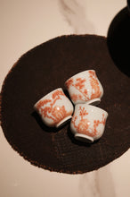 Load image into Gallery viewer, Cinnabar-Red Pine, Bamboo and Plum Kung Fu Cup Set: Painting Oriental Elegance on Porcelain
