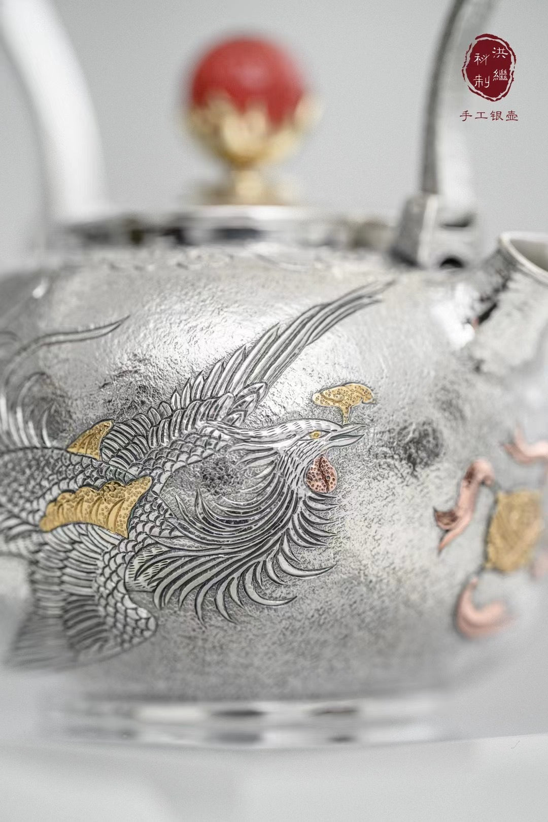 銀製　sliver 彫銀　瓢箪型　楊子入れ　薬味入れ　小物入れ Phoenix Ruyi Liang Silver Pot – Tong Xin She