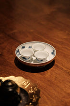 Load image into Gallery viewer, Tongxin She · Blue and White Mandarin Fish Silver-Rimmed Tasting Cup Set (3 Cups)
