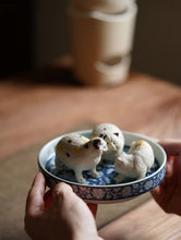 Load image into Gallery viewer, Tea Companions of Gentle Charm · Handmade Purple Clay Cat Tea Pets from Tongxin She紫砂猫咪🐱
