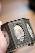 Load image into Gallery viewer, Tea Boat Carrying Elegance: Time and Tea Charm in Tin Teapot Stand
