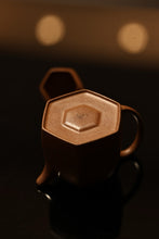 Load image into Gallery viewer, A Treasured Purple Clay Vessel, A Wonderful Realm of Zen Tea——Appreciation of the Hexagonal Qinquan Teapot with Engraving of Patriarch Bodhidharma in Tongxinshe Teahouse Collection
