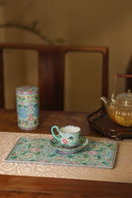 Load image into Gallery viewer, Tongxin She Collection | Yizhen Tang Turquoise-Ground Flower-Edge Cup &amp; Saucer Imperial Kiln Aesthetics for Everyday Life
