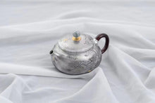 Load image into Gallery viewer, Unveiling the Hidden Gem at Tongxin She Teahouse: Hongji&#39;s Exquisite Dragon - Adorned Sterling Silver Teapot
