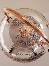 Load image into Gallery viewer, Recommendation for Collection: Intangible Cultural Heritage Master Mu Binglin&#39;s Handmade 999 Fine Silver &quot;Thousand Flowers Beam Pot&quot; at Tongxinshe Teahouse
