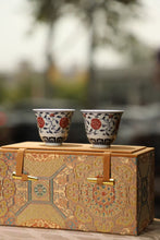 Load image into Gallery viewer, Elegance in Porcelain | Jingdezhen Underglaze Red Lotus Scroll Bell Cup, An Invitation to Oriental Tea Ceremony
