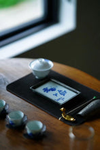 Load image into Gallery viewer, Tongxinshe Collection | Blue-and-White Fortune Tin-Wrapped Porcelain Tea Tray, A Tray Holding Timeless Serenity
