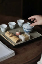 Load image into Gallery viewer, Tongxin She Teahouse New Arrival | Blue and White Landscape Poem Gaiwan, Limited Edition
