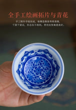 Load image into Gallery viewer, &quot;Cinnabar Rubbing Thousand Buddhas Small Hand-pressed Tea Cup&quot;/朱砂拓 千佛小压手茶杯/60ml.
