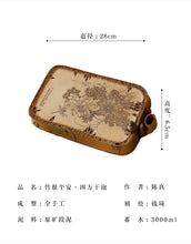 Load image into Gallery viewer, Bamboo Heralds Peace • Square Tea Tray&quot;
