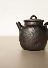 Load image into Gallery viewer, Fire Marks Etched in Clay · Rustic Elegance Tongxin She Tea House presents: Wood-fired Hand-shaped Teapot 120cc
