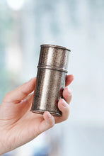 Load image into Gallery viewer, New Arrival at Tongxinshe Teahouse | Bamboo-inspired Pure Tin Portable Tea Caddy: Guarded by Tin, Fragrance Always by Your Side
