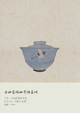 Load image into Gallery viewer, Yunshan Lanfushan Shouhai &quot;Crane&quot; Gai Wan/100cc/云山蓝福山寿海鹤盖碗
