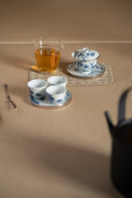 Load image into Gallery viewer, Tongxin She Selection | Silver-Rimmed Blue and White Deer Gongfu Tea Set
