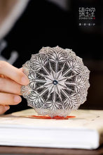 Load image into Gallery viewer, &quot;Filigree Pure Silver Coaster: The Imperial Craftsmanship of Yanjing Eight Masterpieces&quot;
