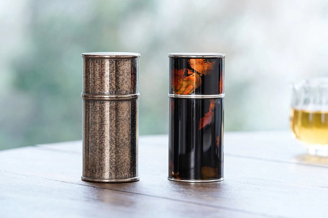 New Arrival at Tongxinshe Teahouse | Bamboo-inspired Pure Tin Portable Tea Caddy: Guarded by Tin, Fragrance Always by Your Side