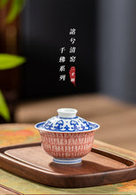 Load image into Gallery viewer, &quot;hand-painted Thousand Buddhas Cinnabar gaiwan&quot; with a capacity of 150ml and 100ml.
