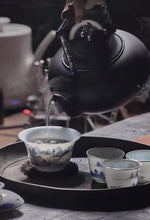 Load image into Gallery viewer, Blue and White Elegance, Tranquil Tea Ceremony: Kangxi Blue and White Landscape Set
