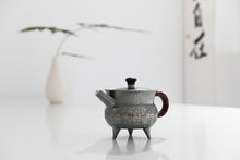 Load image into Gallery viewer, 9999 sterling silver teapot &quot;Bronze Jue style&quot; handmade silver teapot Hong Ji Treasures made by Hong Jike
