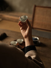 Load image into Gallery viewer, Kung Fu Tea &quot;Blue and White Poetry Silver Mouth Eggshell Cup&quot;
