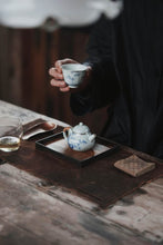 Load image into Gallery viewer, Modest Mind Embraces Bamboo, One Pot Hides Timeless Charm
——Tongxin Teahouse "Xuhuai" Blue and White Bamboo-Stone Cloud Teapot
