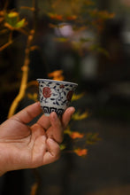 Load image into Gallery viewer, Elegance in Porcelain | Jingdezhen Underglaze Red Lotus Scroll Bell Cup, An Invitation to Oriental Tea Ceremony
