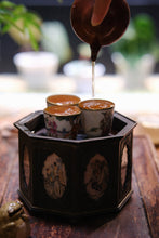 Load image into Gallery viewer, Tea Boat Carrying Elegance: Time and Tea Charm in Tin Teapot Stand
