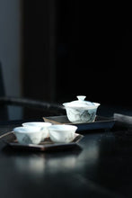 Load image into Gallery viewer, The Harmony of Tea Aroma and the Charm of Tea Ware: The Beauty of the Wuyi Mountain Ink-colored Porcelain Gaiwan with the Image of Matouyan
