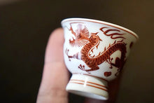 Load image into Gallery viewer, Appreciating Dragons While Savoring Tea: Auspiciousness in Every Cup - The Red Dragon Tea Cups at Tongxin She
