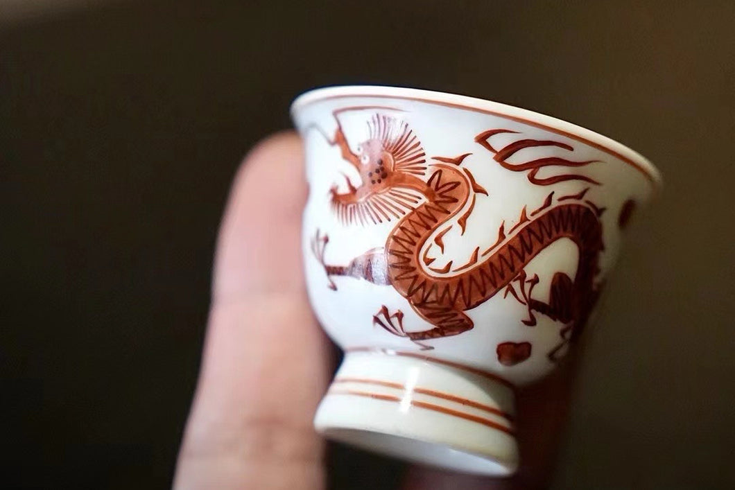 Appreciating Dragons While Savoring Tea: Auspiciousness in Every Cup - The Red Dragon Tea Cups at Tongxin She