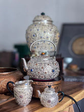 Load image into Gallery viewer, The Auspicious and Propitious Pure Silver Tea Set: A Pinnacle of Tea Culture and Traditional Crafts
