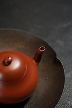 Load image into Gallery viewer, Vermilion Clay Miniature, Capturing Mountain Tea Essence – Fully Handmade Da Hong Pao Clay Shui Ping Teapot by Wang Yajun, an Exclusive Vessel for Wuyi Rock Tea &amp; Phoenix Dancong Tea
