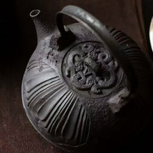 Load image into Gallery viewer, Lotus-Pattern Iron-Handle Tea Kettle
