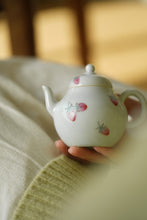 Load image into Gallery viewer, Jingdezhen Handpainted Strawberry Si Ting Small Porcelain Pot.
